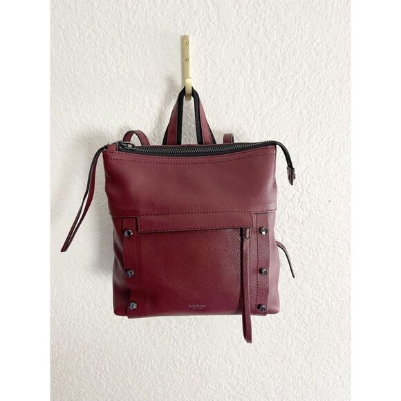 Botkier Handbags - Botkier Noho Studded Leather Backpack in a rich burgundy merlot shade.